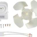 W10124096 Refrigerator Condenser Fan Motor Kit Compatible with Whirlpool Refrigerator Replaces AP4318657 2315558 PS1957416 W10124096VP