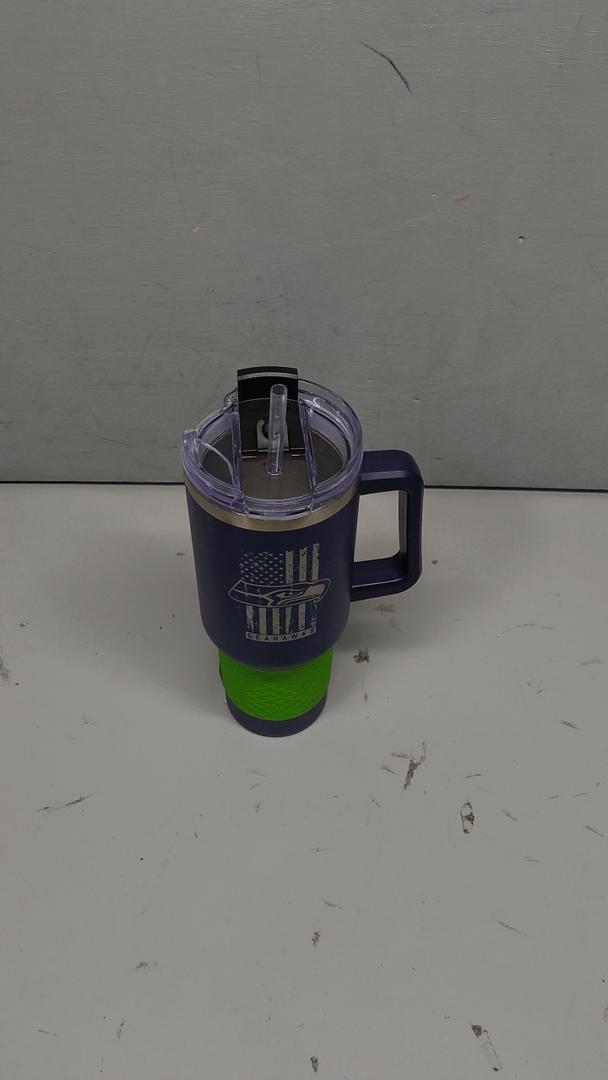 Seattle Seahawks 40oz for Hot and Cold Liquid Travel Mug, Blue