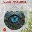 3" Stained Glass Christmas Decoration, Christmas Ornaments, Heirloom Keepsake, Gift Exchange, Gift Idea, Bauble Present - Mystical Eye