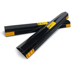 24 Inch (New Upgrade) 2 PCS Heavy Duty Car Parking Stopper for Garage, Parking Aid Protects Car, Parking Gadgets Easy to Install 2 Packs, 24" L x 3.7" W x 1.8" H