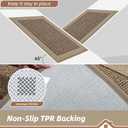 BEQHAUSE Indoor Door Mat 20" x 32", Dirt Trapper Door Mats Non-Slip Entryway Rugs Washable, Resist Dirt Absorbent Welcome Mat, Low Profile Floor Mats for Front Back Door and Entryway, Taupe