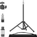 EMART Light Stand Photography 2.6-7.2ft/80-220cm Heavy Duty Light Stand Adjustable with Carrying Bag, Metal Knob Lock Design with 1/4'' Screw for Softbox, Studio, Reflector and Video, Max Load 22LB