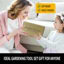 Gardening Tools 20-Piece Complete Gardening Essentials, Heavy Duty Garden Hand Tools Stainless Steel Ergonomic Rust-Proof Garden Tool Set - Ideal Gardening Gifts for Women Men Beginners Gardeners