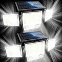 Solar Motion Sensor Outdoor Lights Waterproof - 3000LM 3 Modes Security Lights Outdoor 270 Illumination IP65 LED Solar Flood Wall Light for Garden Yard Patio Pathway (2Pack+3000lm)