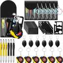 30 Pcs Mini Tape Screwdriver Keychain Set Christmas Men Gifts Bulk Adult Party Favor Multitool Pen Card Tool LED Light Keychain