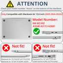 AKIT Compatible with MacBook Air 13 inch Case Sparkly 2025 2024-2022 M4 M3 M2 A3240 A3113 A2681, Glossy Glitter [Anti-Cracking] Hard Shell Laptop Case Cover for MacBook Air 13.6 inch 2025, Black