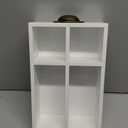 Soaoo Christmas Hot Cocoa Bar Coffee Station Organizer Decorative Wood Storage Box with Handle Coffee Organizer Pod Holder for Countertop Decorative Xmas Storage Bins Bar Accessories(White)