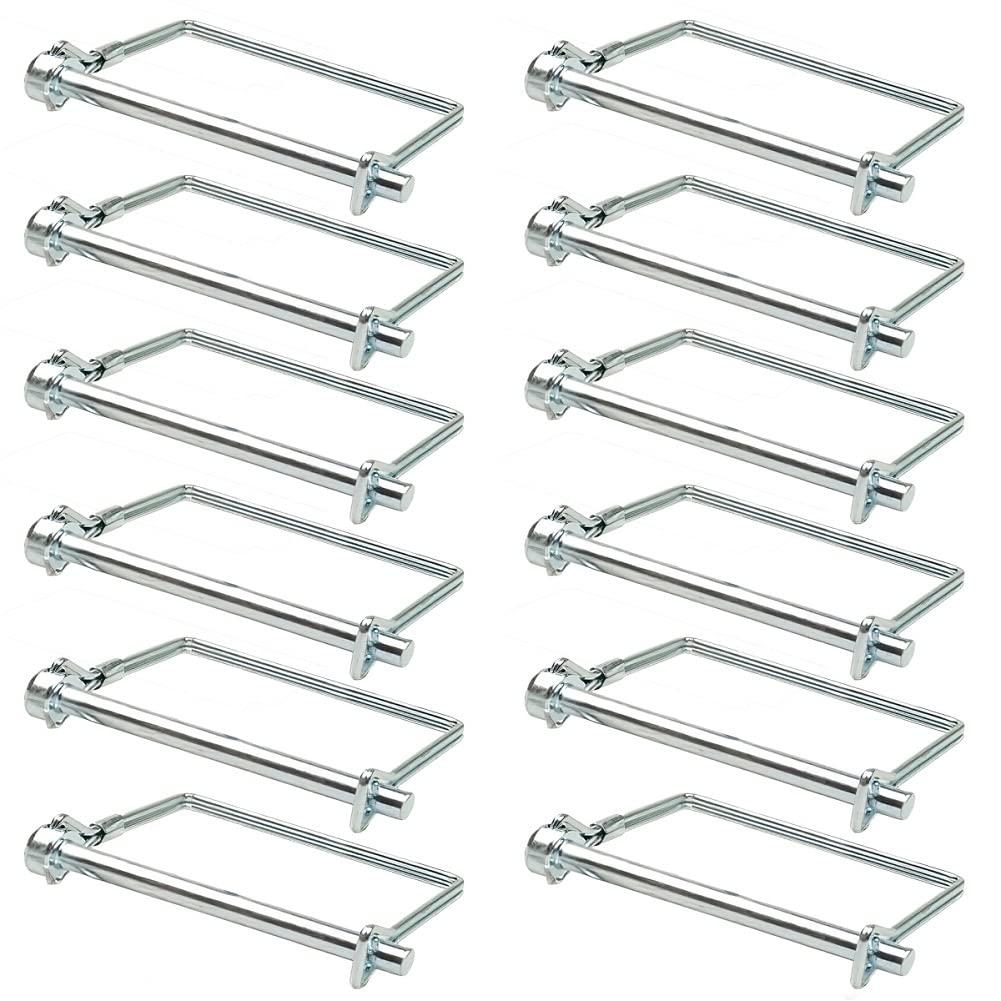 15 PCS 1/4*4-1/2 Inch Trailer Hitch Pin Shaft Locking Pin Safety Coupler Pin 1/4 Hitch pin Wire Lock Pin 1/4" x 4-1/2" for PTO,Farm,Lawn,Hitches,and Garden