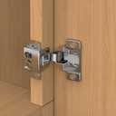 Chibery 10 Pack 1-1/4" Overlay 3D Soft Close Concealed Hinge, Face Frame Door, Small Angle Slow Close, Self Closing Hidden Satin Nickel, 105 Concealed Stainless Steel Hinges for Kitchen Cabinet Door