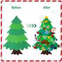 DIY Felt Christmas Tree for Toddlers 3.6ft with 35 Detachable Decorations, Christmas Decorations with String Light (Batteries Not Included), Wall Hanging