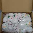 Syhood 60 Pcs Christmas Snowball Dog Toys Squeaky Christmas Snowball Fight Plush Toys for Xmas Indoor Outdoor Santa Elk for Small & Middle Pet Chew Pets Gifts(Dog Paw)