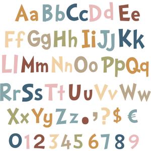 Tenare 268 Pcs 5 Inch Colorful Bulletin Board Letters Combo Set, Chalkboard Alphabet Letters Numbers, Cutouts Number Pack(Advance Color)