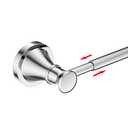 BESy Adjustable 16 to 26 Inch Bath Towel Bar Rack for Bathroom Towel Holder, Wall Mounted Towel Bar Rod Hanger Bathroom Hardware Accessories Hotel Style, Stainless Steel, Polished Chrome