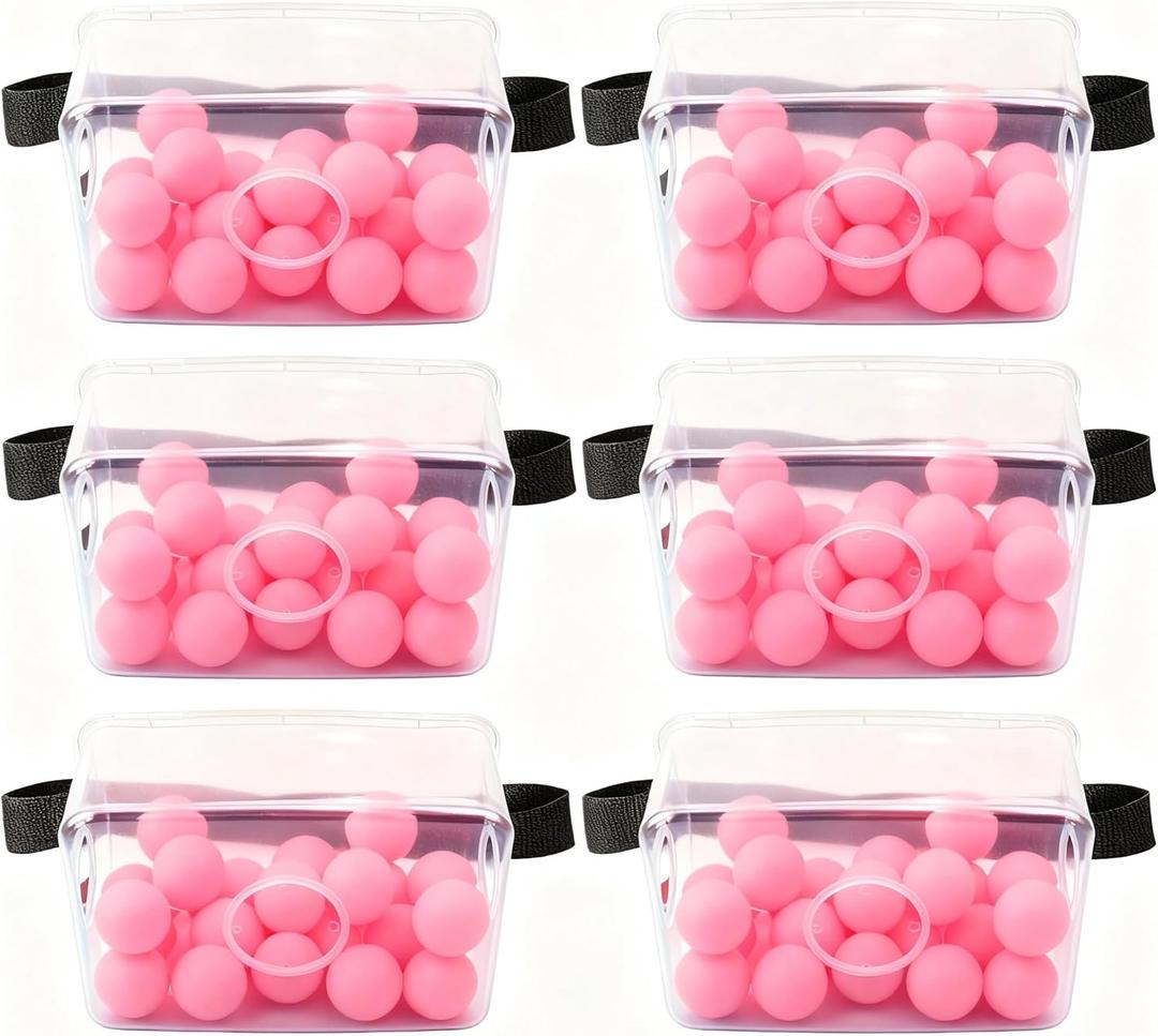 Baby Shower Games for Girl Boy, Fun Bridal Party Family Gatherings and Team-Building Activities, Twerk Pong Game (6 Sets Pink)