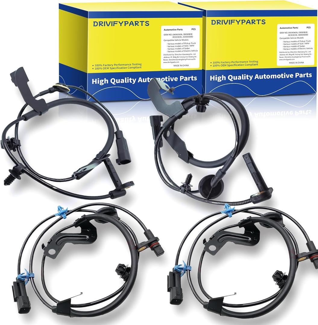 ABS Wheel Speed Sensor Front Rear Left Right Fit for Dodge Avenger 2008-2014, Chrysler 200 2011-2014, Sebring 2007-2010, ALS2408 05085823AB (4PCS)