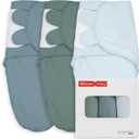 GLLQUEN BABY Swaddles 0-3 Months, 3-Pack Baby Swaddles Sack for Newborn, Baby Boys, Infant Sleep Sack, Easy Swaddling Wrap, Tranquil Blue, Nursery Swaddle Blankets Essentials