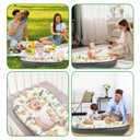 Baby Lounger for Newborn, Baby Nest Cover Breathable and Soft Cotton, Infant Lounger with U-Shaped Safety Bumper for Cozy Comfort Essentials (Dinosuars)