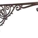 KiaoTime Cast Iron Hanging Hook Bracket Wall Hanger 12" Deep Outdoor Indoor Wall Hanging Bracket Hooks for Pots Basket Bird Feeder Wind Chime Lanterms Hanger Hardware Bracket