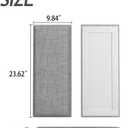 Upholstered Wall Mounted Headboard, Acoustic Panel, Peel and Stick Wall Padding, Light Grey Dorm Towel Fabric, 6-Pack