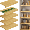 Wire Shelf Covers, Bamboo Wire Rack Covers (4PCS, 22" W x 16" D) Natural