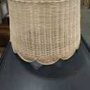 13" Top X 16" Bottom X 11.2" High X 12" Slant, Large Scalloped Lamp Shade, Tropical Lampshade,Rattan Lamp Shade, Wicker Seagrass Lamp Shades for Table Lamp (Large-13" Top X 16" Bottom X 11.2" High)