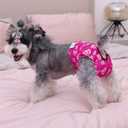 CuteBone Dog Diapers Female Washable Small Medium Large 3 Pack Reusable Doggie Diapers Puppy Period Pants for Doggy Heat Cycle Peeing D31XS