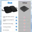 Sino Selected Ergo-Gel Airplane Seat Cushion, Gel-Infused Memory Foam Seat Cushion, Foldable Chair Cushions for Office, Car, Travel, Ergonomic Support & Cooling Design, All-Day Portable Comfort