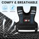 TB3C Adjustable Weighted Vest for Women - 04-10lb for Strength Training Body Weight Vest for Running Walking and Home Workouts Black