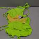 RELLECIGA Women's Triangle Bikini Set (Large, Neon Green(ring Style))