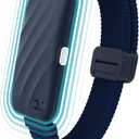 Homedics WakeBand Silent Vibrating Alarm Wristband, Ultra-Light Comfortable Design, 9 Vibration Patterns & 9 Intensities, Up to 6-Day Battery, iOS/Android App, Blue