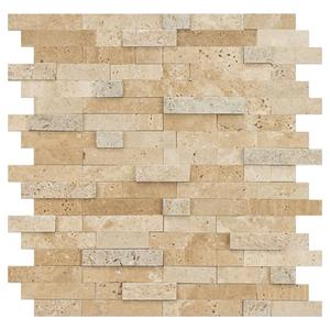 V-MOZZA 5-Sheet 3D Natural Stone Mosaic Tiles, 12"x11" Peel and Stick Backsplash, Mixed Gray Self Adhesive Wall Tiles for Kitchen Bathroom Fireplace