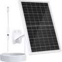 Zivif 13W Solar Panel for Outdoor Security Cameras, USB-C, Micro USB & 5.5x2.1mm DC Output, 360 Adjustable Mount, IP66 Waterproof, 7.2FT Cable, Compatible with Battery-Powered Cameras