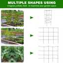 6 Packs Tomato Cages for Garden, 12"×12"×39" Plant Support Cage with Different Spacing, Green Metal Trellis for Climbing Plants Like Cucumber, Flowers