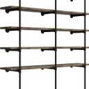 Industrial Retro Wall Mount Iron Pipe Shelf,DIY Open Bookshelf,Hung Bracket,Home Improvement Kitchen Shelves,Tool Utility Shelves, Office,Ceiling Mount Shelf