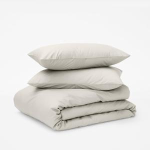 Tuft & Needle Full/Queen Percale Duvet Cover Set  100% Supima Cotton, Crisp & Cooling Bedding for Hot Sleepers, Breathable & Durable with Zipper Closure & Corner Ties, Oeko-Tex Certified, Sand