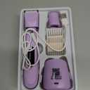 Hair Remover Razor Bikini Trimmer for Women, Painless Waterproof Electric Foil Shaver for Leg Body Armpit Facial, Cordless Ceramic Blade with USB Charging Dock, Travel Size Gifts for Her,Purple