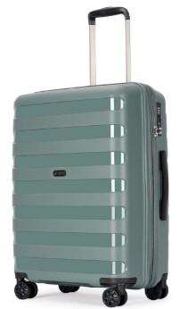 PP material 2-piece expandable luggage sets with Spinner Wheels， Suitcase with TSA Lock，Large Luggage for Family Travel carry on 20+28，Dark green color