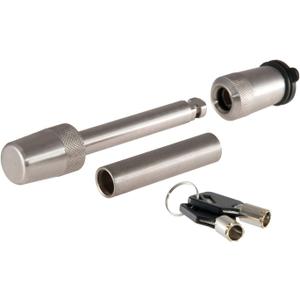CURT 23580 Stainless Steel Trailer Hitch Lock, 1/2-Inch Pin Diameter, 5/8-Inch Adapter, Fits 1-1/4 or 2-Inch Receiver CURT 23580 Stainless Steel Trailer Hitch Lock, 1/2-Inch Pin Diameter, 5/8-Inch Adapter, Fits 1-1/4 or 2-Inch Receiver