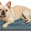 Orthopedic Dog Beds for Crate with Removable Washable Cover Egg-Crate Foam Pet Pad Mat with Anti-Slip Bottom,Waterproof Dog Beds Small Medium Sized30x20 Inch