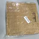 Woven Wicker Storage Baskets 2-Pack, 11x11 Handwoven Paper Rope Organizer Bins, Foldable Cube Storage Cubes with Built-in Handles for Shelves and Closet Organization(Natural Beige)