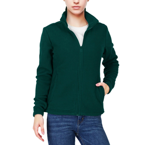 Women's Zip Up Fleece Jacket, Long Sleeve Warm Soft Polar Lightweight Coat with Pockets for Winter M 
