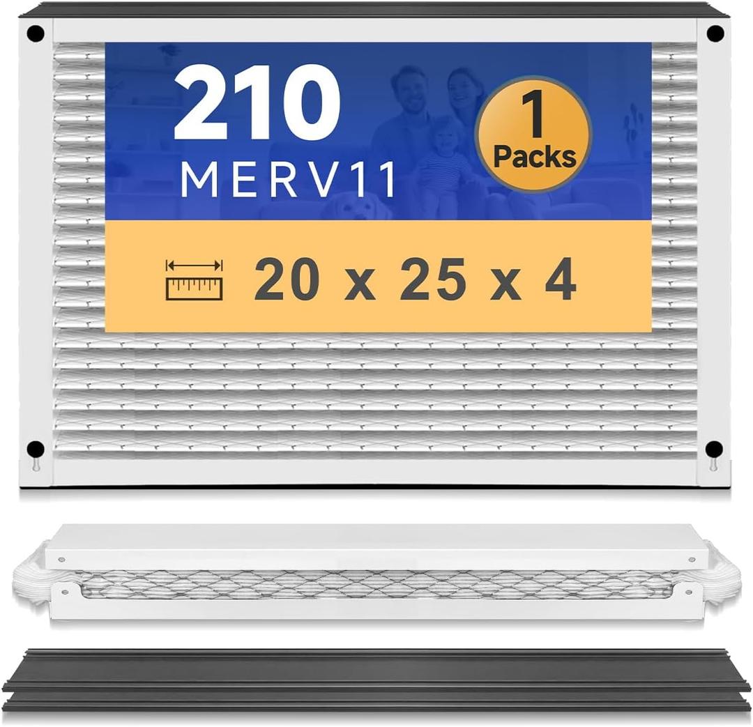 210 Replacement Air Filter MERV13 20x25x4 for Air Purifiers Model 1210, 1620, 2120, 2200, 2210, 2216, 3210, 4200, and 2200 with Upgrade Kit 1213 Pleated HVAC AC Furnace Filter, Pack of 1