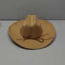 SAJUZEN Cowboy Hats for Women and Men with Wide Brim Felt Western Hats for Cowgirls and Cowboys (Medium, Camel)
