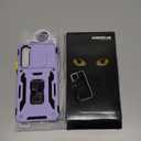 FUNMIKO for Samsung Galaxy S21 Plus Case with Upgraded Sliding Camera Lens Protector and Strong Magnetic Kickstand,Military-Grade Shockproof Protective Phone Cover for Women Girls,Purple