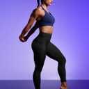 IUGA Compression Leggings with Pockets for Women Tummy Control Leggings No Front Seam Workout High Waist Yoga Pants (Black, 2XL)