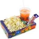 SNAPPY Dinosaur Movie Night Combo Trays, 250 Count, Cardboard Snack Tray with Popcorn, Cup Holder, Candy Section