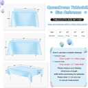 QueenDream Sequin Tablecloth 60"x102" Sparkly Party Table Cloths Sequin Table Cloth Overlay for Wedding Birthday Baby Shower Decoration Baby Blue
