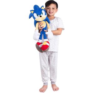Franco Kids Bedding Super Soft Plush Cuddle Pillow Buddy, One Size, Sonic The Hedgehog