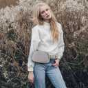 Fleece Belt Bag with Adjustable Strap for Women and Men Crossbody Fanny Bag Bum Bag, Waist Pack for Hiking Workout Sports Travel Light Grey