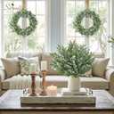 Serwalin 100pcs Artificial Mixed Eucalyptus Stems Leaves Bulk, 4Kinds Fake Greenery Silver Dollar Eucalyptus Leaves Picks,Faux Greenry Stems Sprays for DIY Bouquets Floral Arrangement Home Decor